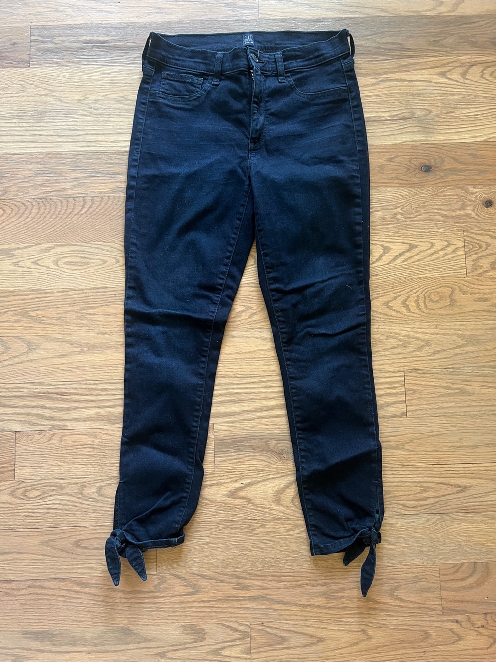 GAP Dark Blue Ankle Tie-Hem Women's Jegging Jeans